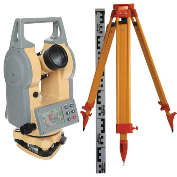 Theodolite w/ staff and tripod