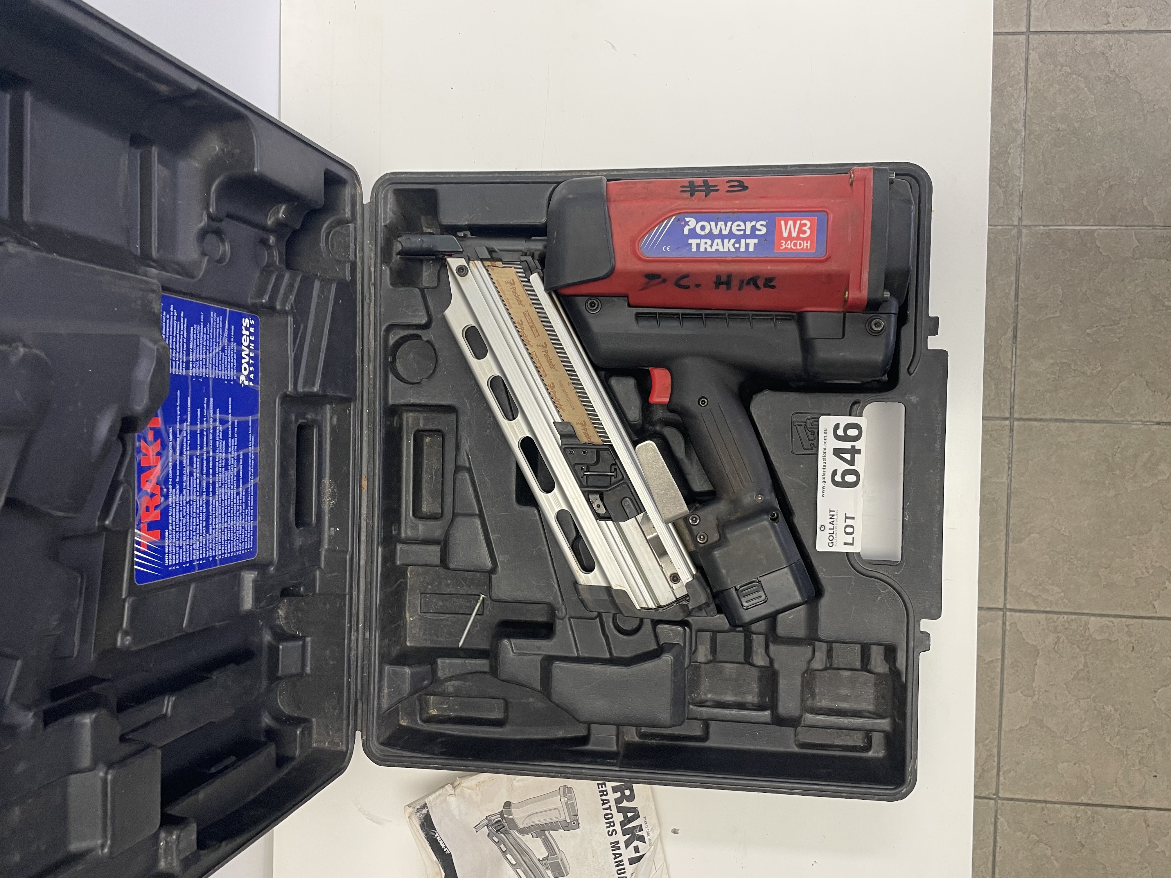 Powers Fasteners Trak-It W3 Cordless Gas Framing Nailer