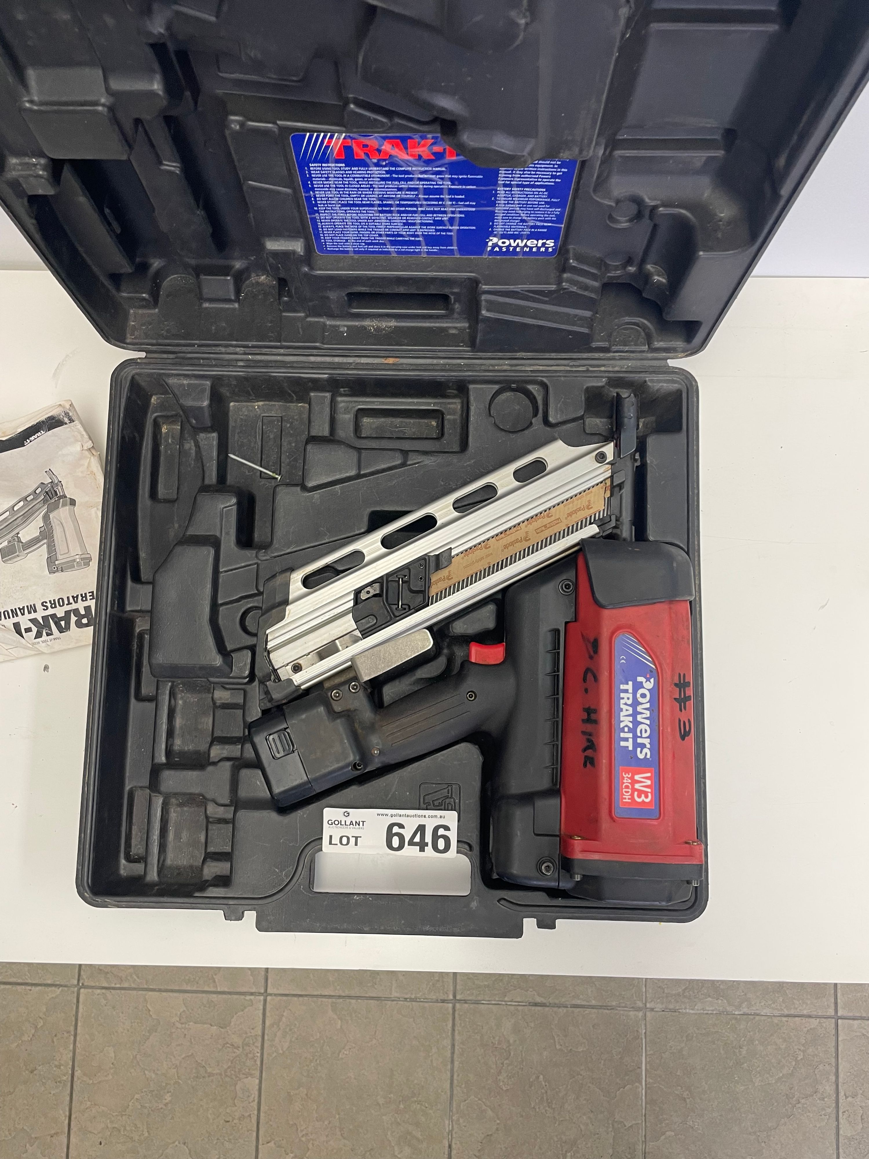 Powers Fasteners Trak-It W3 Cordless Gas Framing Nailer